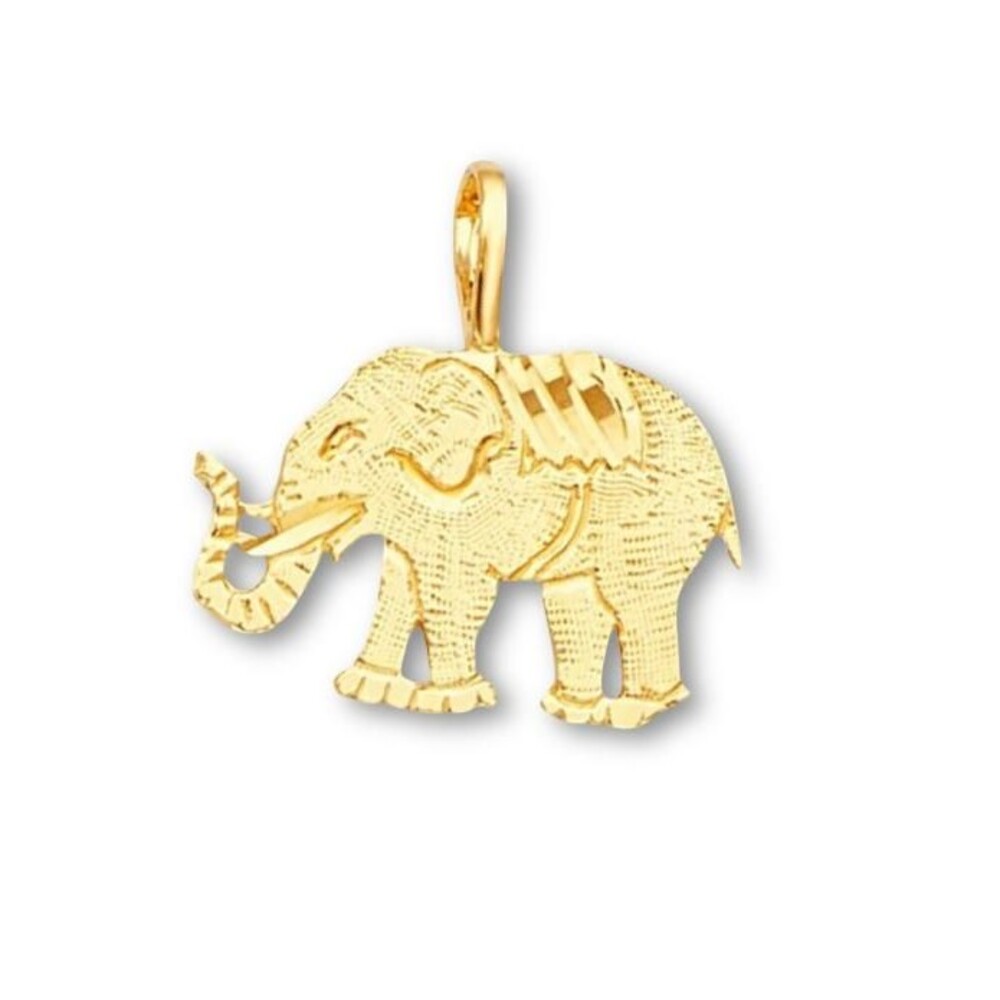 14K Gold Elephant Pendant | Lucky Animal Jewelry Charm By Tehrani Jewelry